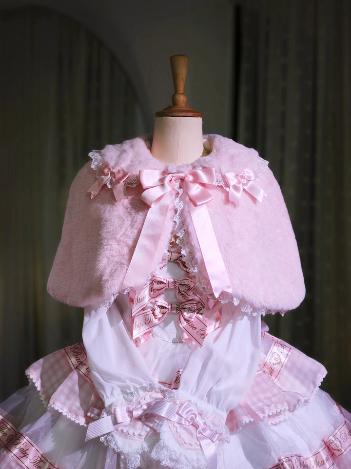 The Seventh Doll~Old School Lolita Cape Bunny Plush Short Coat 40174:654654