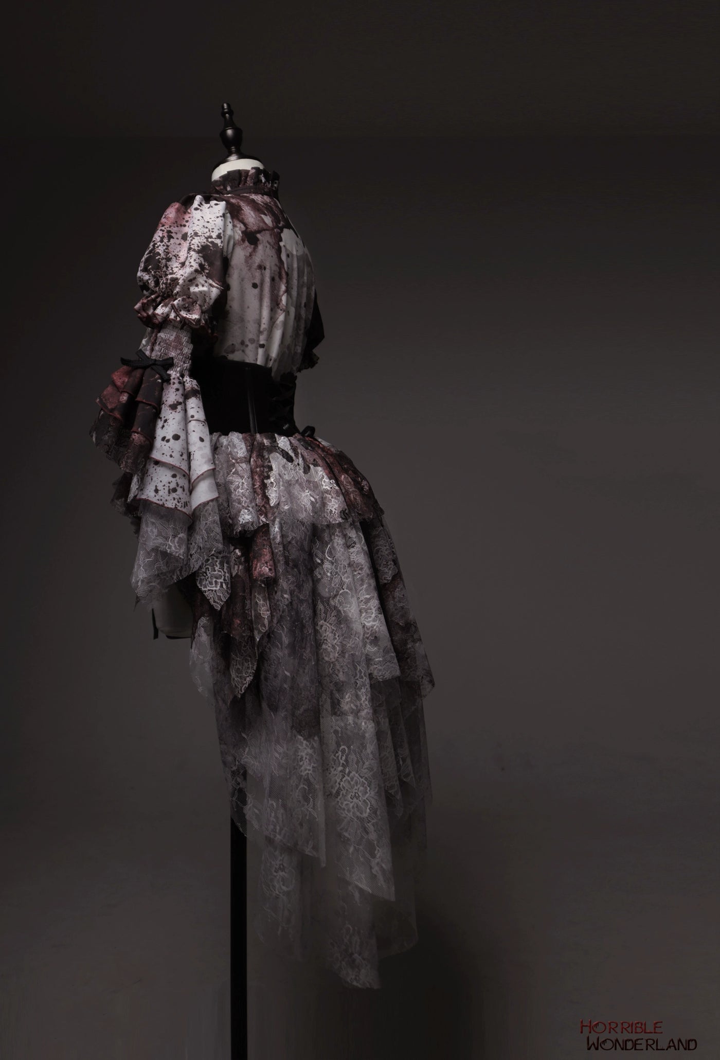 Lilith House~Horror Park~Gothic Lolita Irregular Hem Corset   