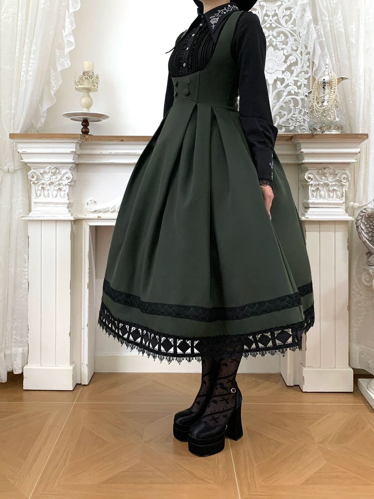 Serenade - Bust-Supporting Elegant Lolita JSK Dress, Three Length Styles