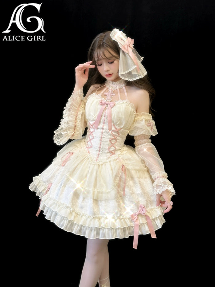 Alice Girl~Cross Princess~Sweet Lolita Princess Sleeves Cross Embroidery Sleeves   