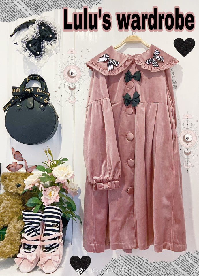 Dark Star Island~Winter Lolita Cape Velvet Antique Lolita Coat 32870:394910