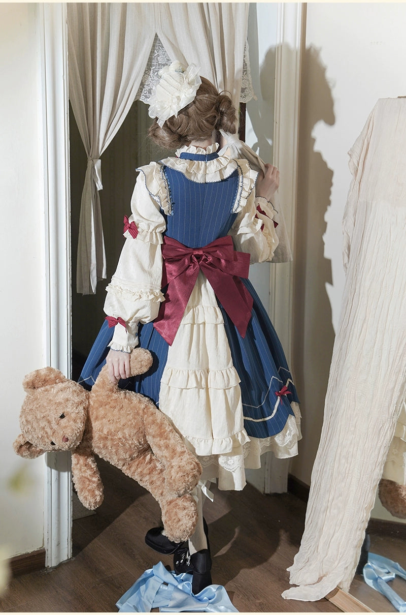 Buling Moon~Sweetheart Puppet~Retro Lolita OP Elegant Daily Lolita Dress   