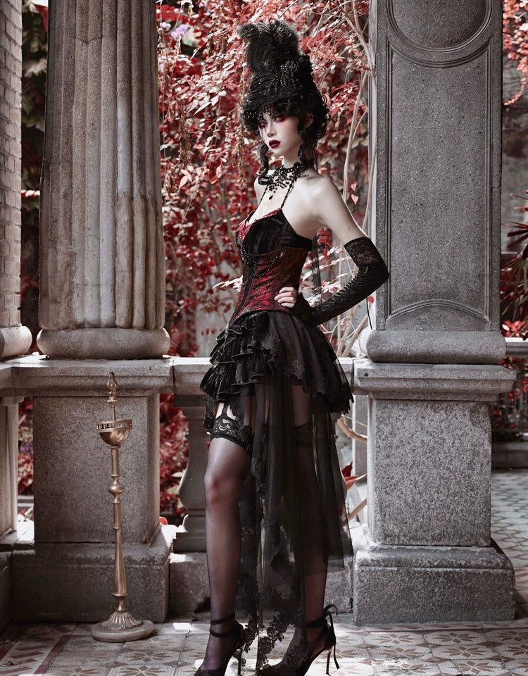 Blood Supply - Duchess - Velvet Gothic Lolita Dress, Corset & Skirt