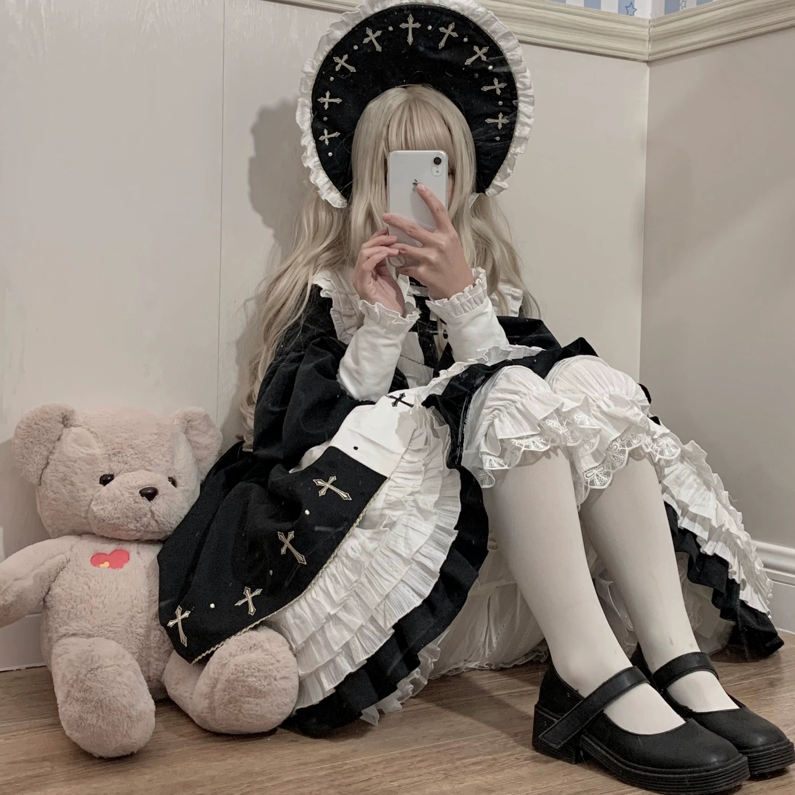 Sweet Lolita Jacquard Cotton Bloomers, Accordion Pleats