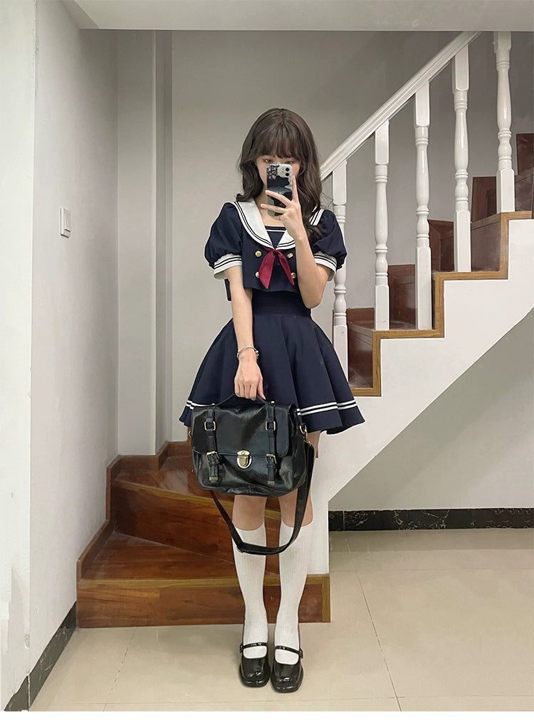 Beleganty - Sea and Wind Separate SP3.0 - Sailor Lolita Puffy Sleeve Blouse 43389:775292