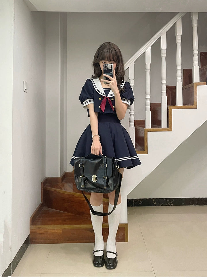 Beleganty - Sea and Wind Separate SP3.0 - Sailor Lolita Puffy Sleeve Blouse 43389:775292