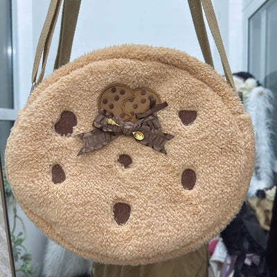 Chestnut Lolita~Kawaii Lolita Plush Bag Cookie Handbag   
