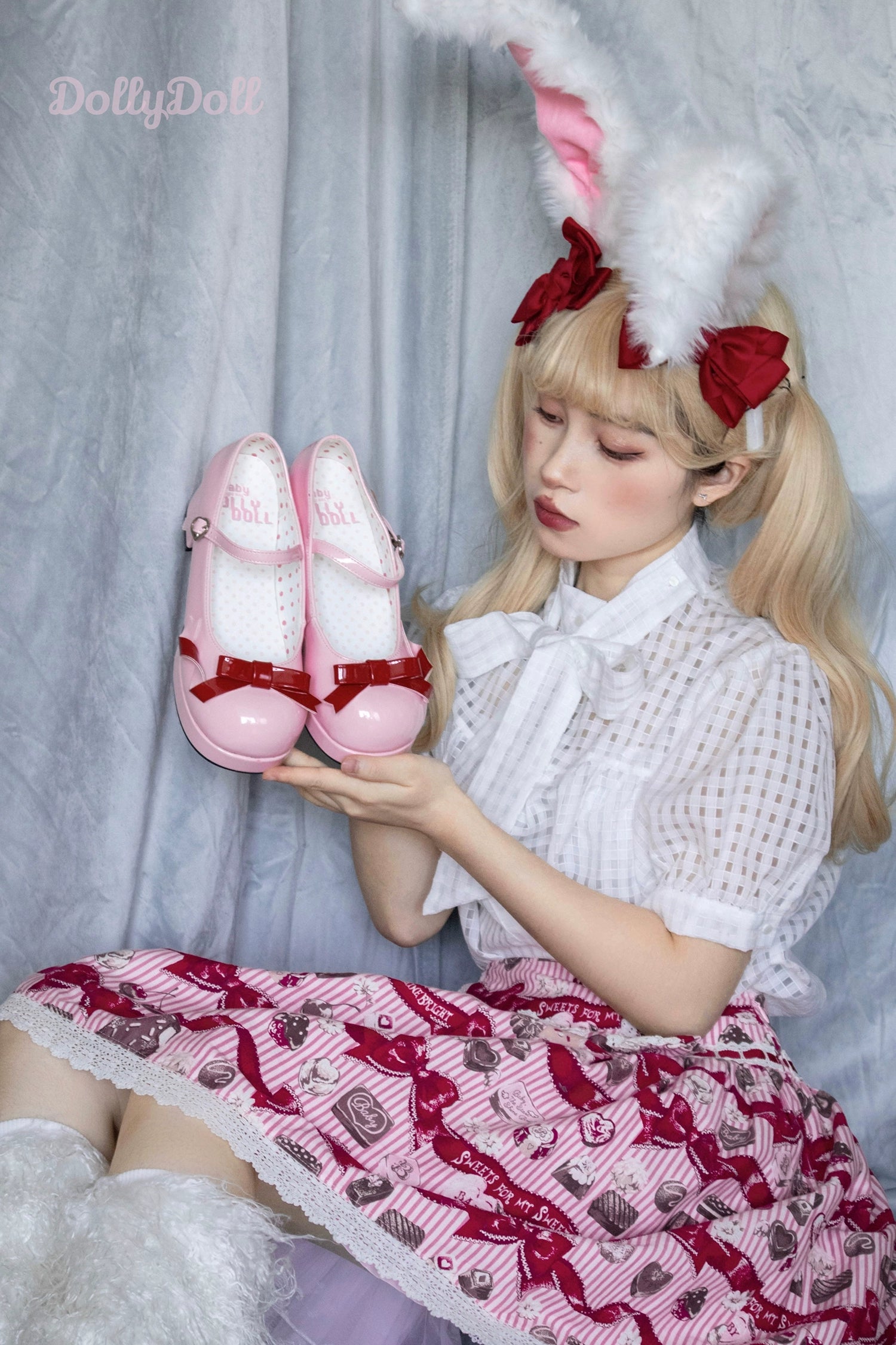 Dolly Doll~Lovers' Gift~Round Toe Middle Heel Mary Jane Lolita Shoes 32678:397778