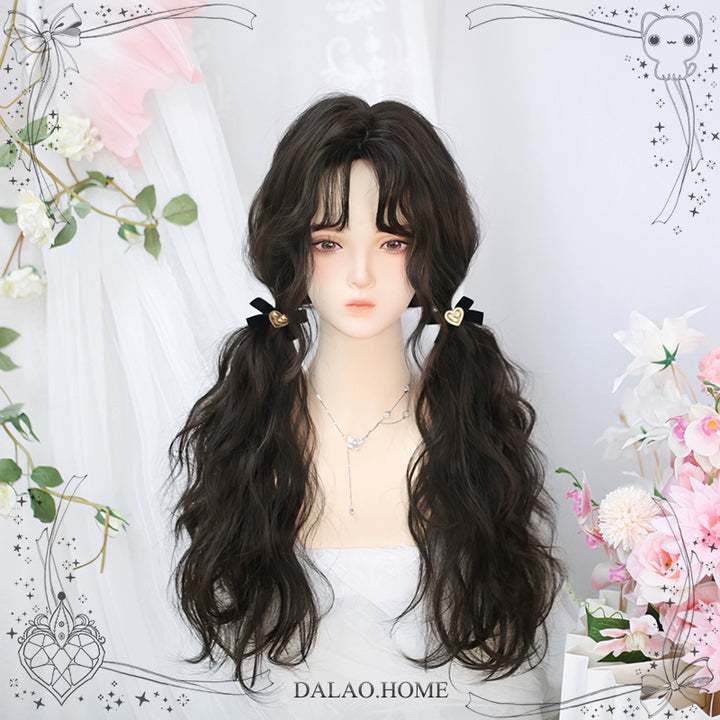 Dalao Home~Fallen~Lolita Curly Wigs Wool Roll Long Hair   