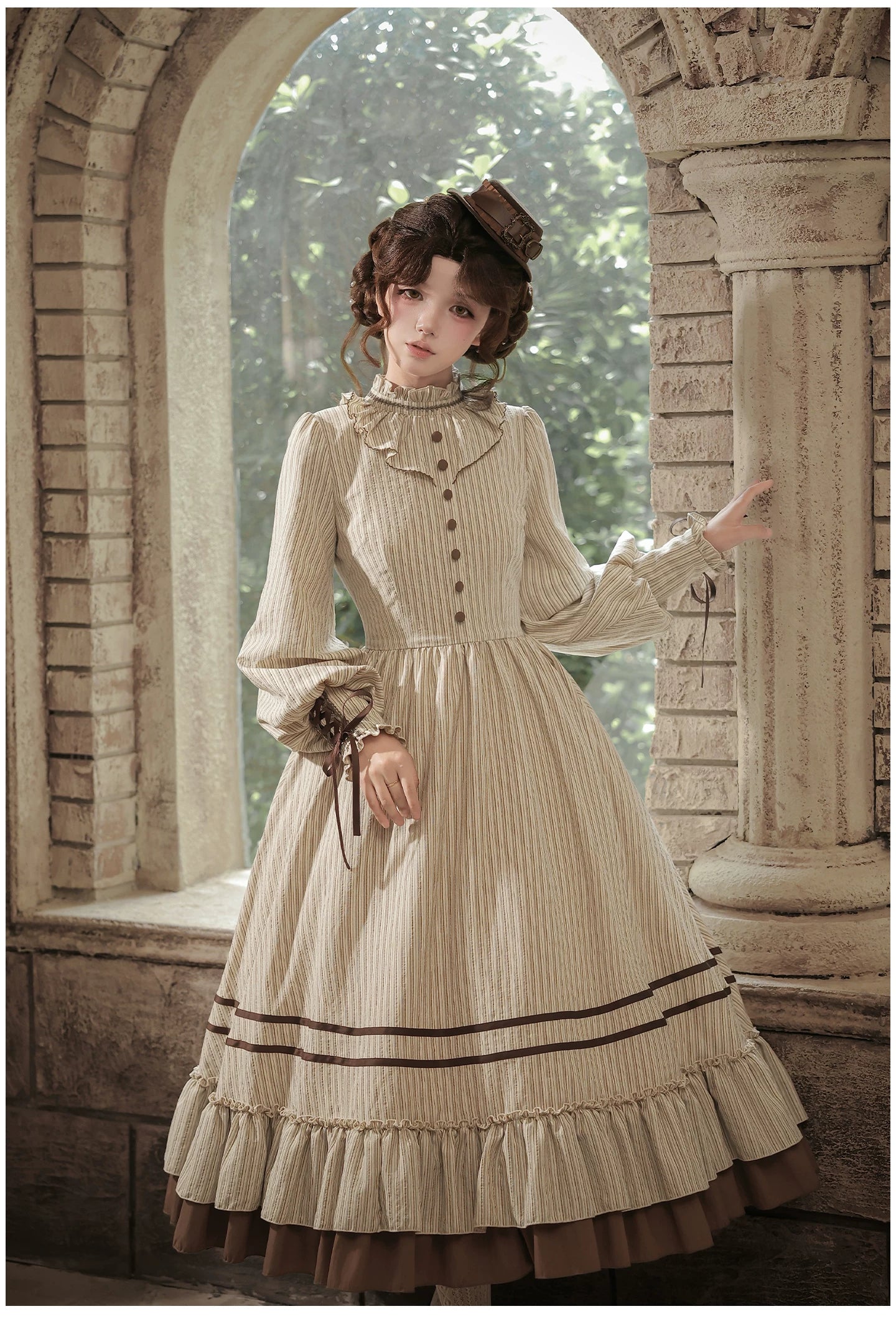 At Sunset - Fall Classic Lolita OP Dress Set, Bustier & Overlayer 45930:868536