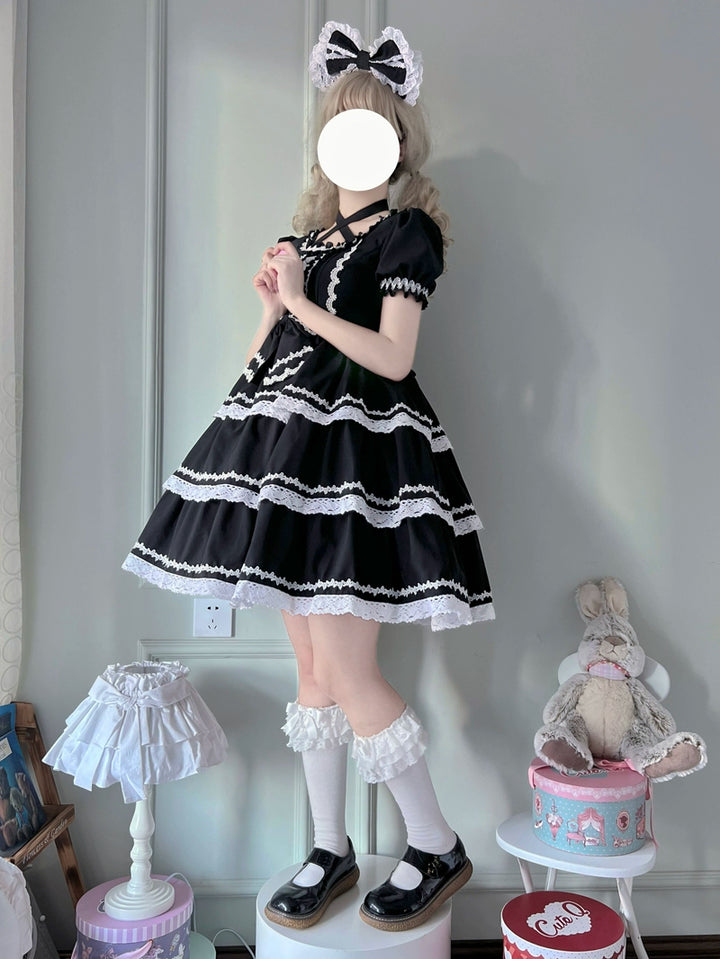 Sugar Girl~Sweet Lolita OP Dress Detachable Sleeves   