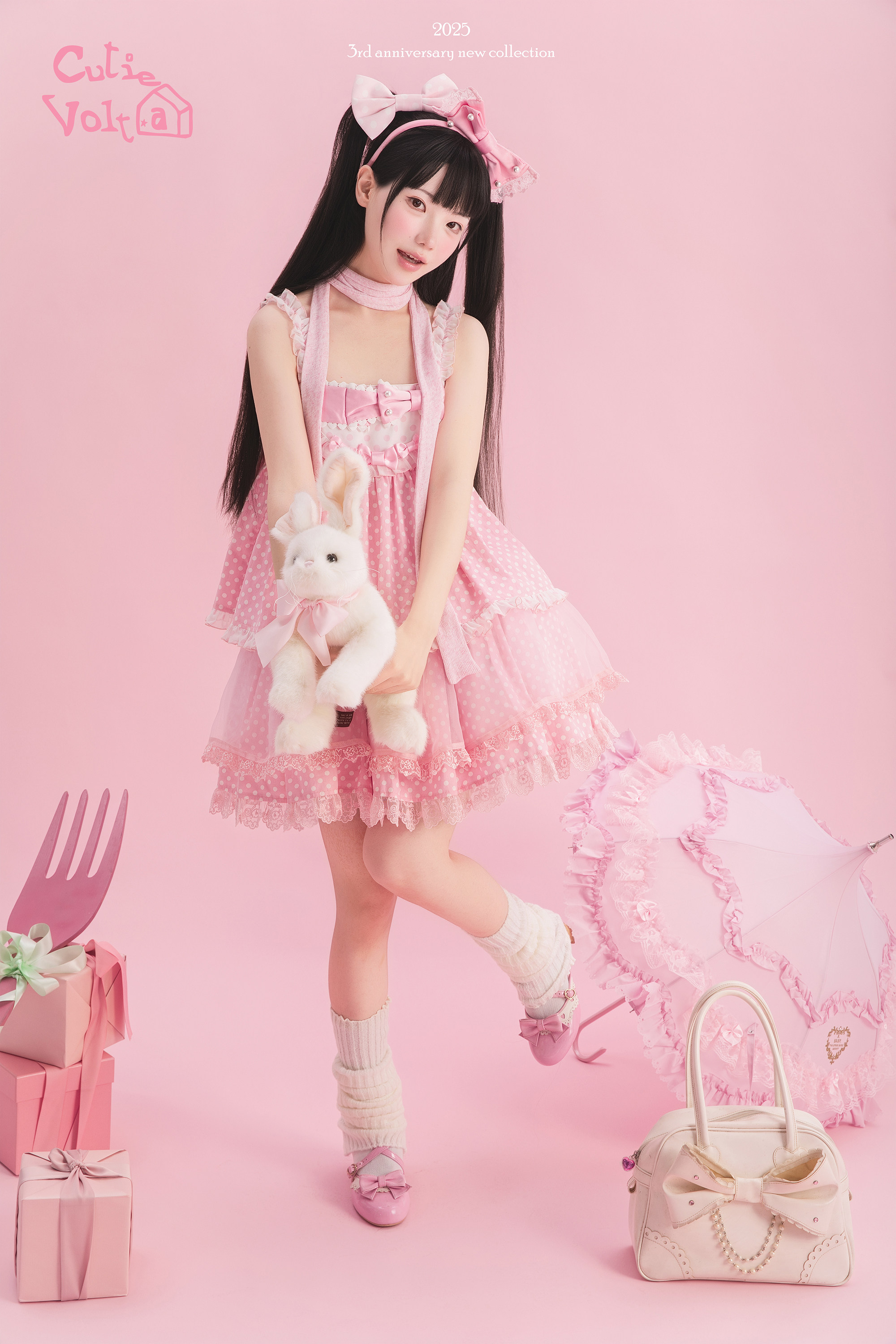 Candy Cottage - Old School Lolita Polka Dot Dress & Top Skirt Set 45522:851830