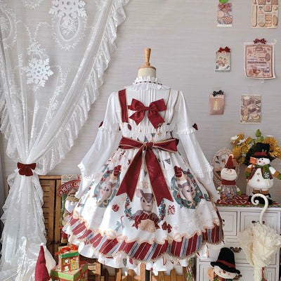 Frozen in time~Sweet Lolita Deer Print JSK for Christmas   