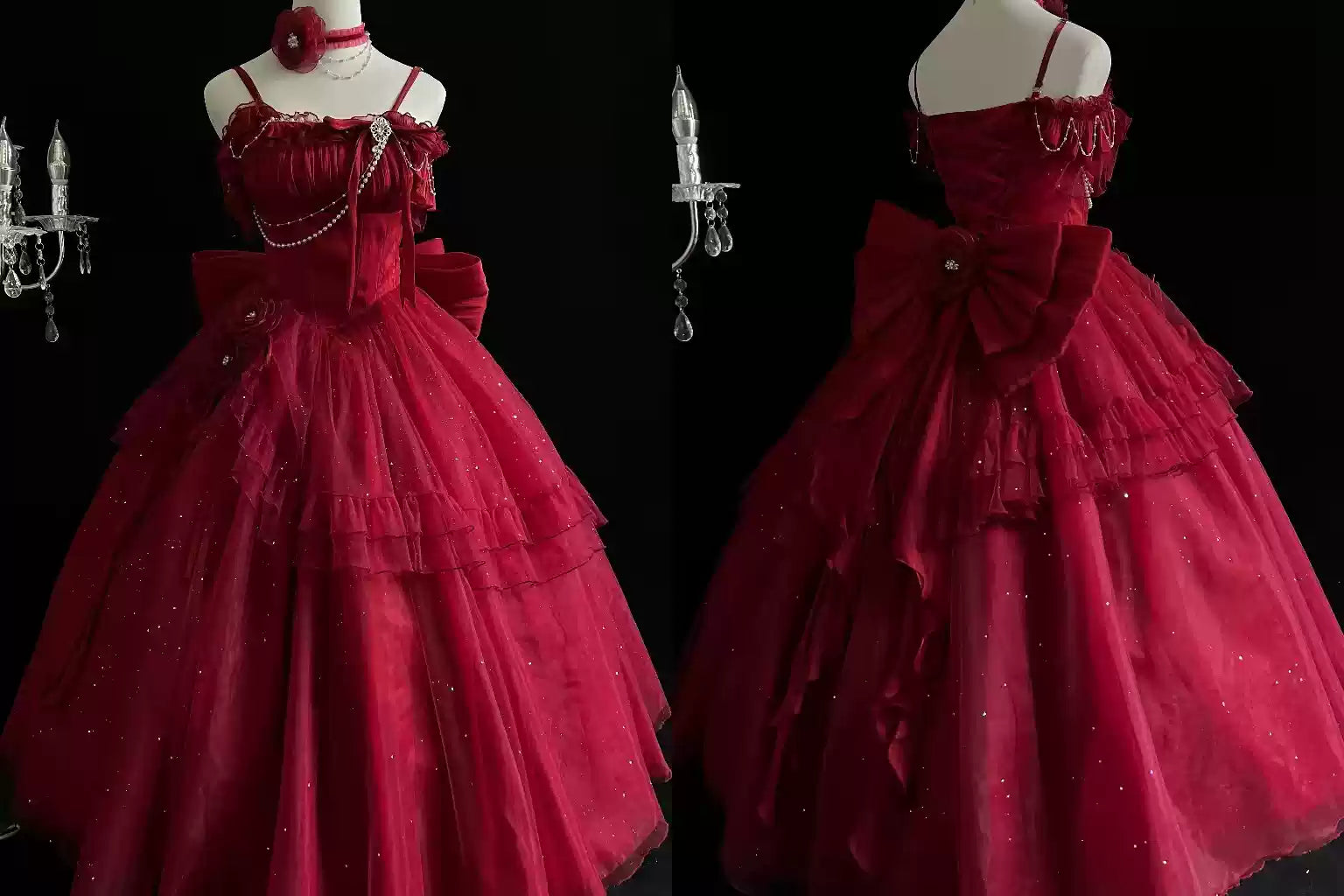 Meowing and fruity - Milky Way - Brilliant Princess Lolita Prom Dress Multicolors Long Dress