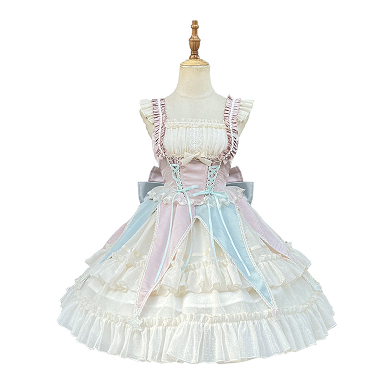 ZhiJinYuan~Circus Troup~Sweet Lolita JSK Dress Circus Theme Lolita Dress Free size Pink JSK 