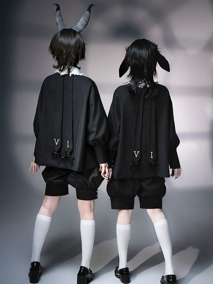 CastleToo~Timer Bunny~Ouji Lolita Shorts Suit Prince Cape and Shirt