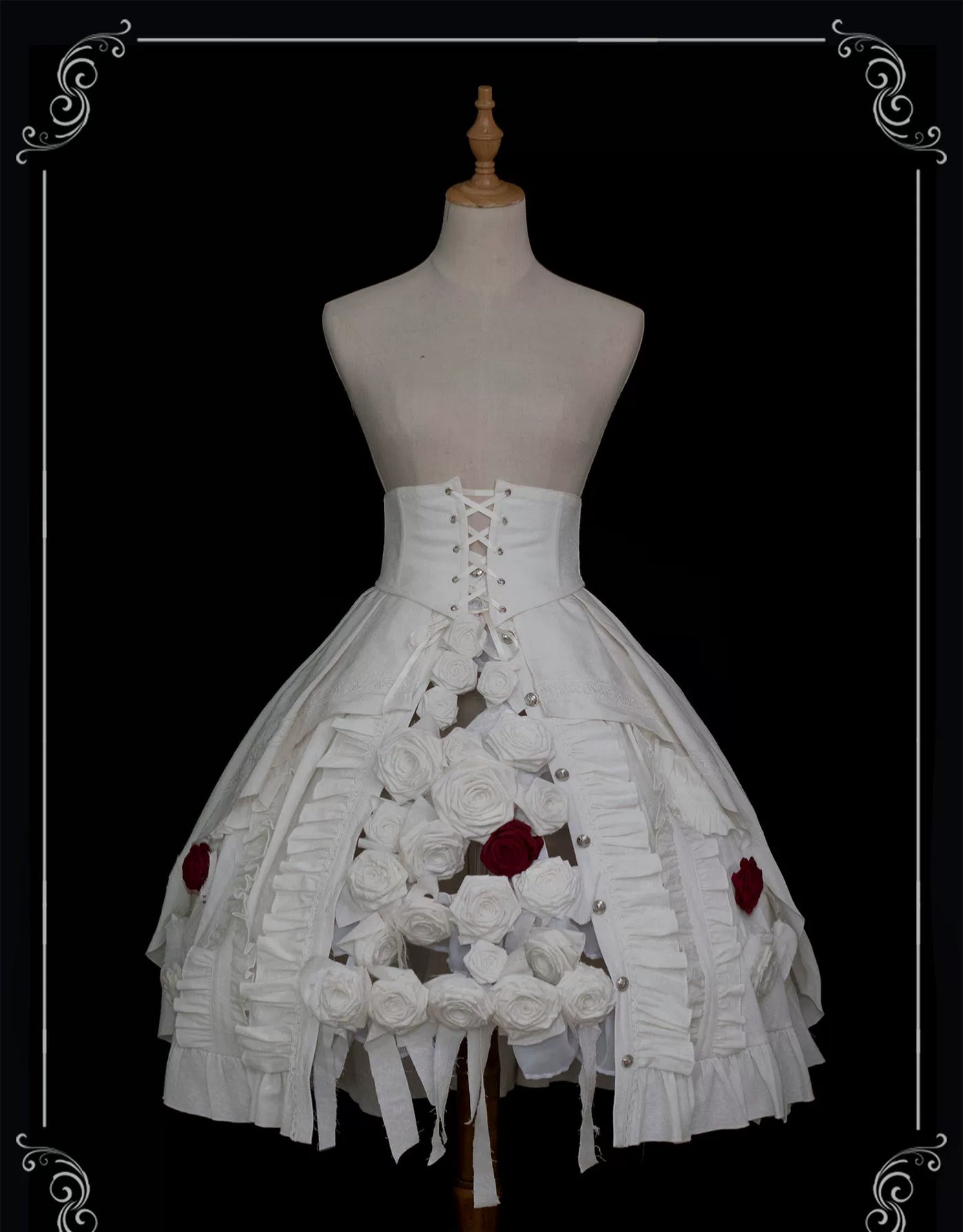 Sweet Dream~Elegant Lolita Wedding Bridal Birdcage SK free size white SK 