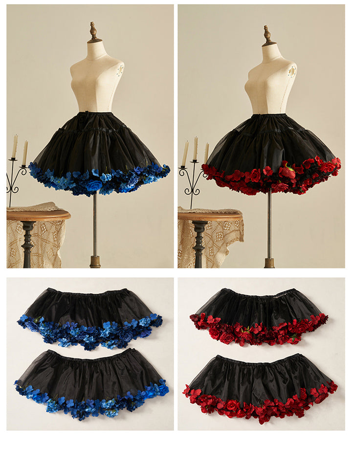 Sky Rabbit~Floral Lolita Petticoat with Detachable Trim