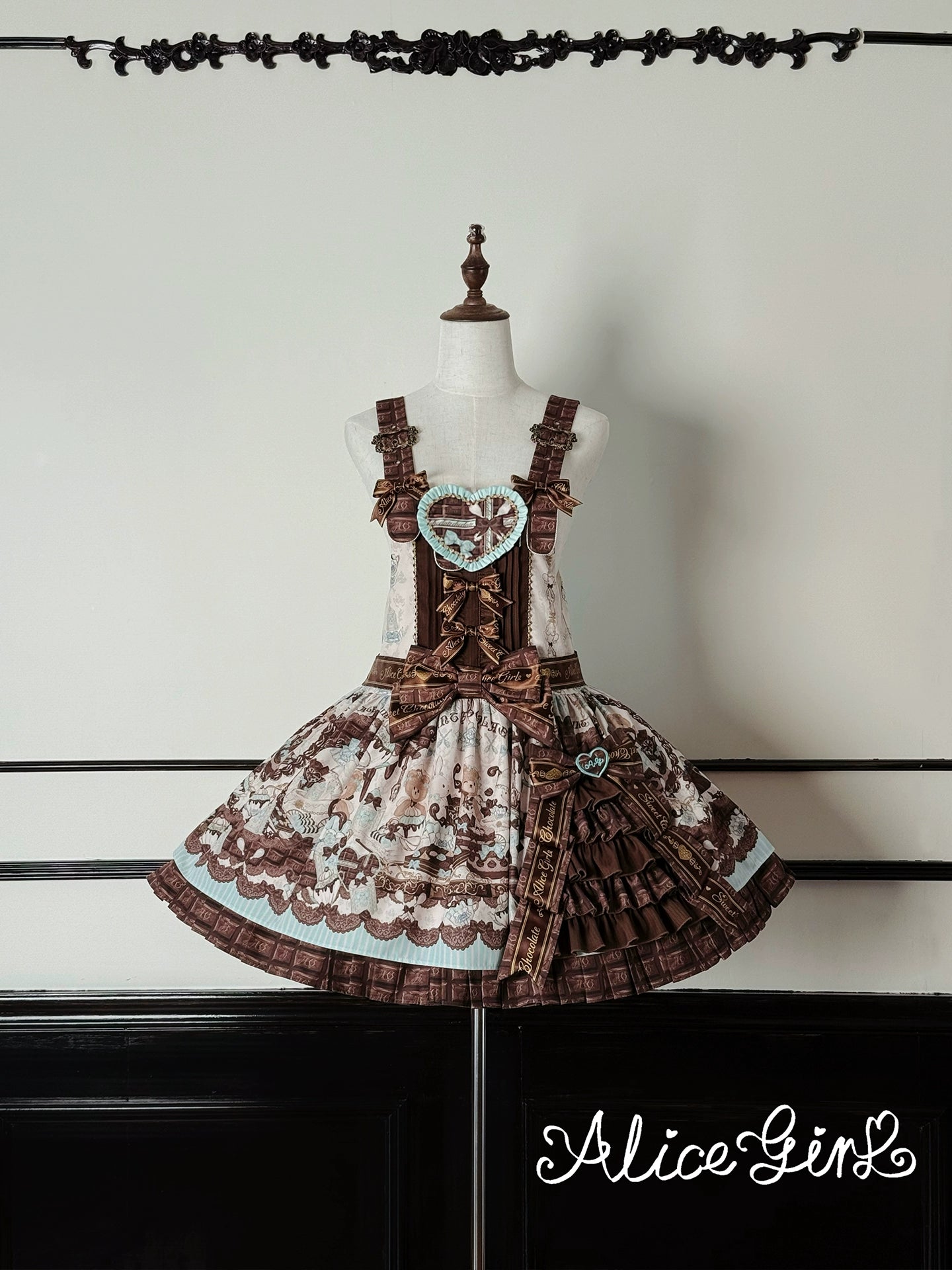 Alice Girl - Bear Chocolate Bar - Kawaii Lolita JSK & Salopette Dress Salopette XS