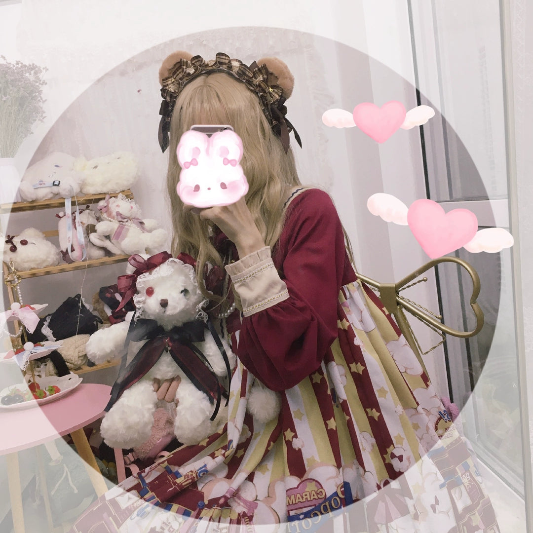 (BFM)Chestnut Lolita~Gothic Lolita Bag Dark Bloody Bear Bag