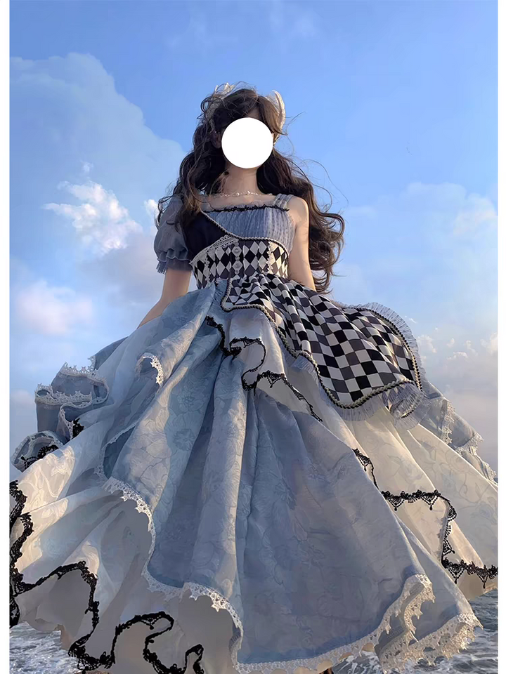 (BFM)Shuangsheng Dream Island~Blooming on the Icefield~Classic Lolita Dress Serpentine Dress S Long OP 