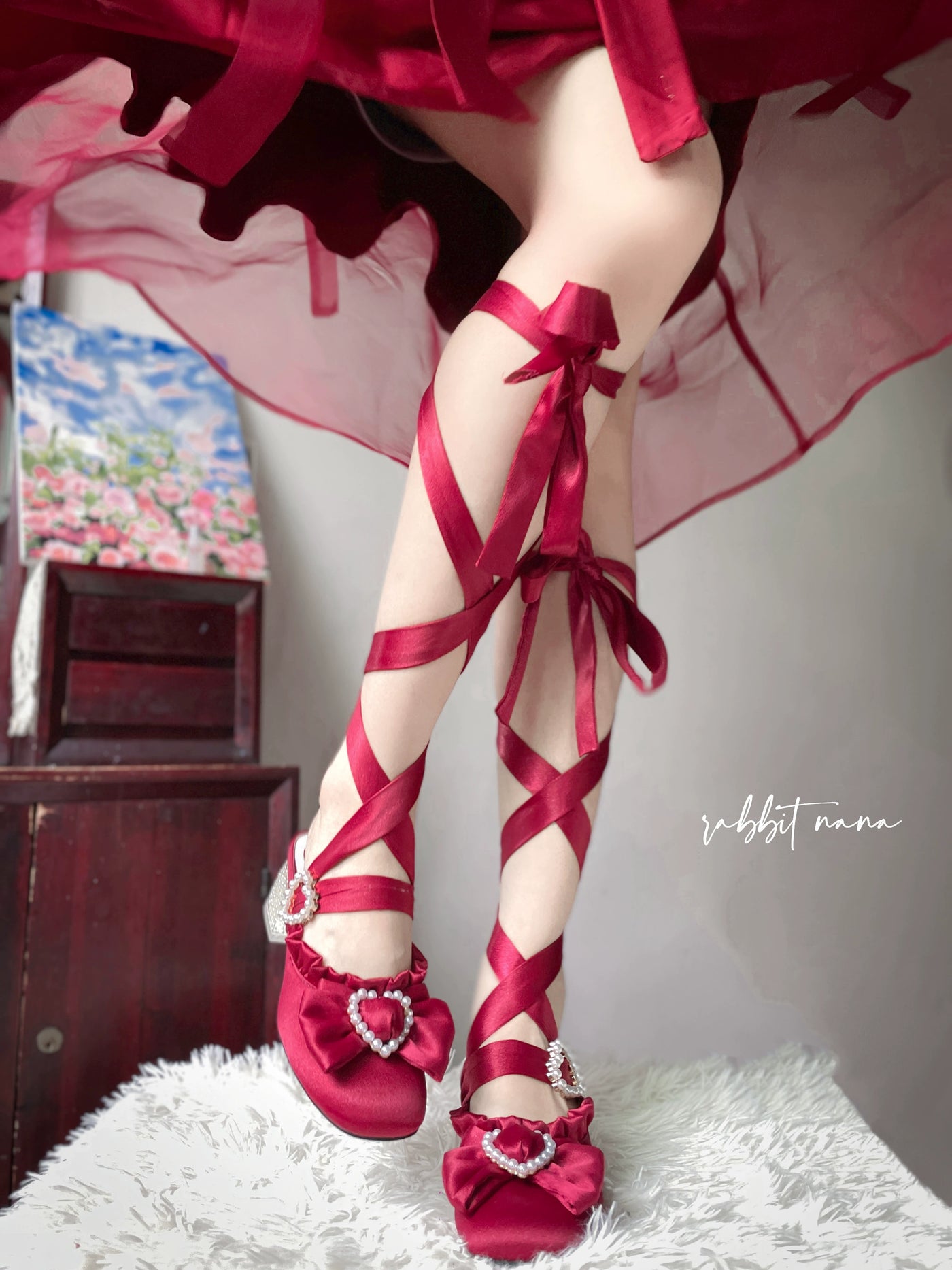 MR.Qiutian~Muller ballet~Elegant Lolita Shoes Round Toe Mid Heel Shoes   