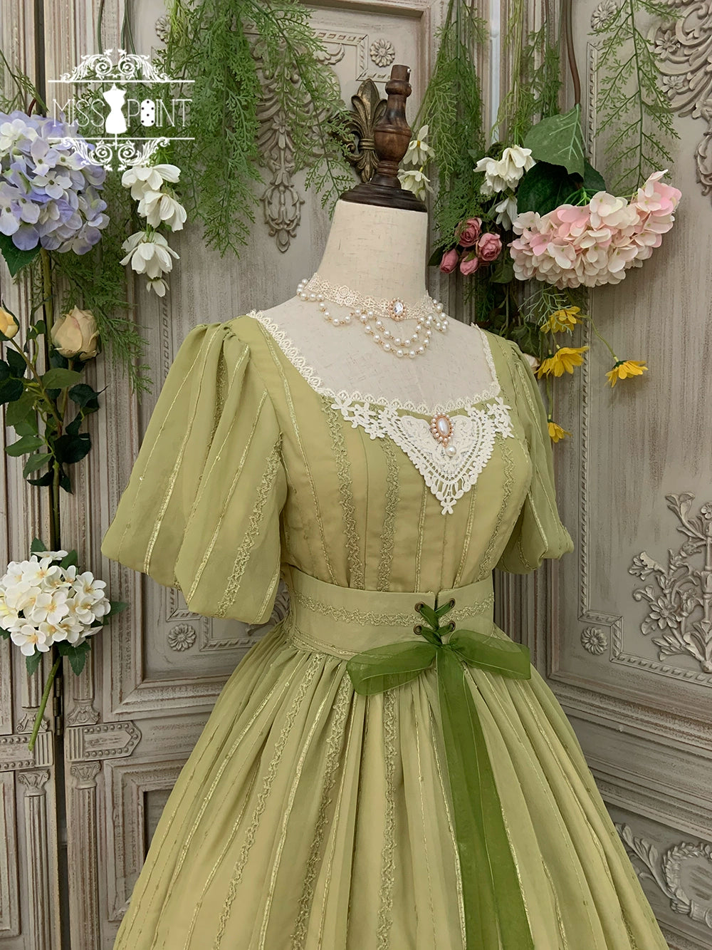 Miss Point~Tulip~Classic Lolita OP Dress Short Sleeve Dress Multicolors 19622:405544