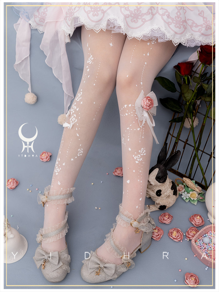 Yidhra - Star Fall Rose - Daily Lolita pantyhose Velvet Pantyhose