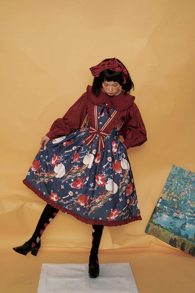 (BFM)Southern Cross~Fishball Type 2 Fly Sleeve JSK Print Lolita Dress   