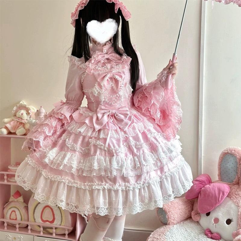 Hanguliang~Love and Heart Palpitations~Wedding Lolita JSK Bridal Lolita Dress 39974:648634