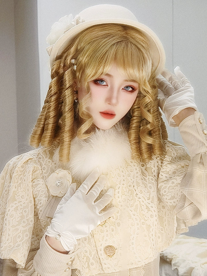 Mabuxi~33CM Sparkling Lolita Wig Roman Curls Gorgeous Court Wig 40478:671726