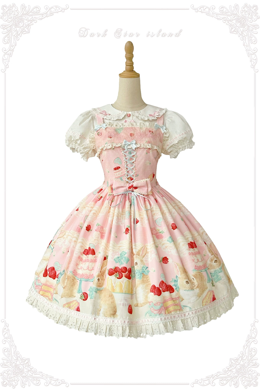 Dark Star Island~Honey Bunny Cake~Sweet Lolita JSK/OP/Strap SK/Shirt (2XL L M S XL) 39864:638946