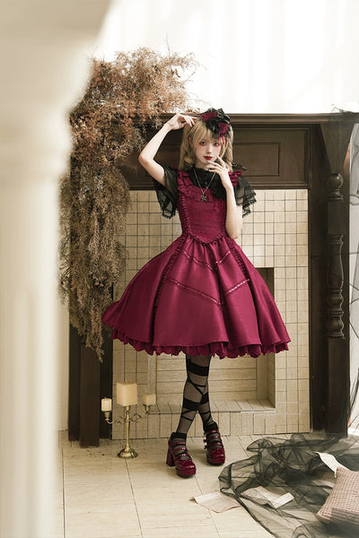 LittlePlum~Gothic lolita JSK Dress Solid Color 33734:436106