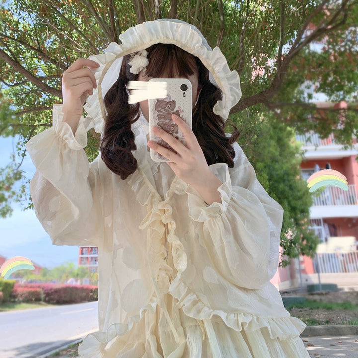Hanguliang~Summer Daily Lolita Hooded Sheer Sunscreen Cardigan
