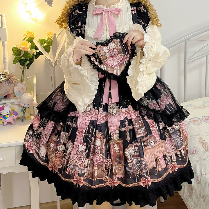 Uncle Wall Original~Missing Lamb Case~Gothic Lolita Dress Set with Sheep Prints 42971:760852