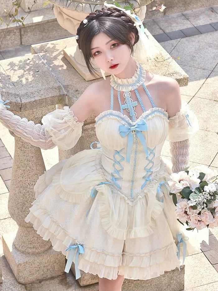 Gothic Lolita Dress Ballet Halterneck Lolita JSK Dress Gothic Lolita Dress Ballet Halterneck Lolita JSK Dress