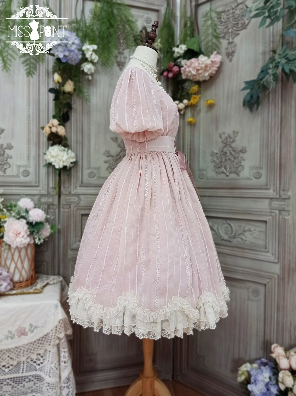 Miss Point - Tulip - Classic Lolita OP Dress Short Sleeve Dress Multicolors