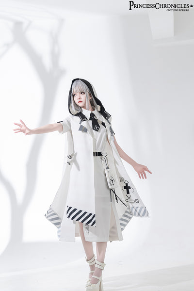 Princess Chronicles~Dry sea and Ashlar~Ouji Lolita White Cloak Set   