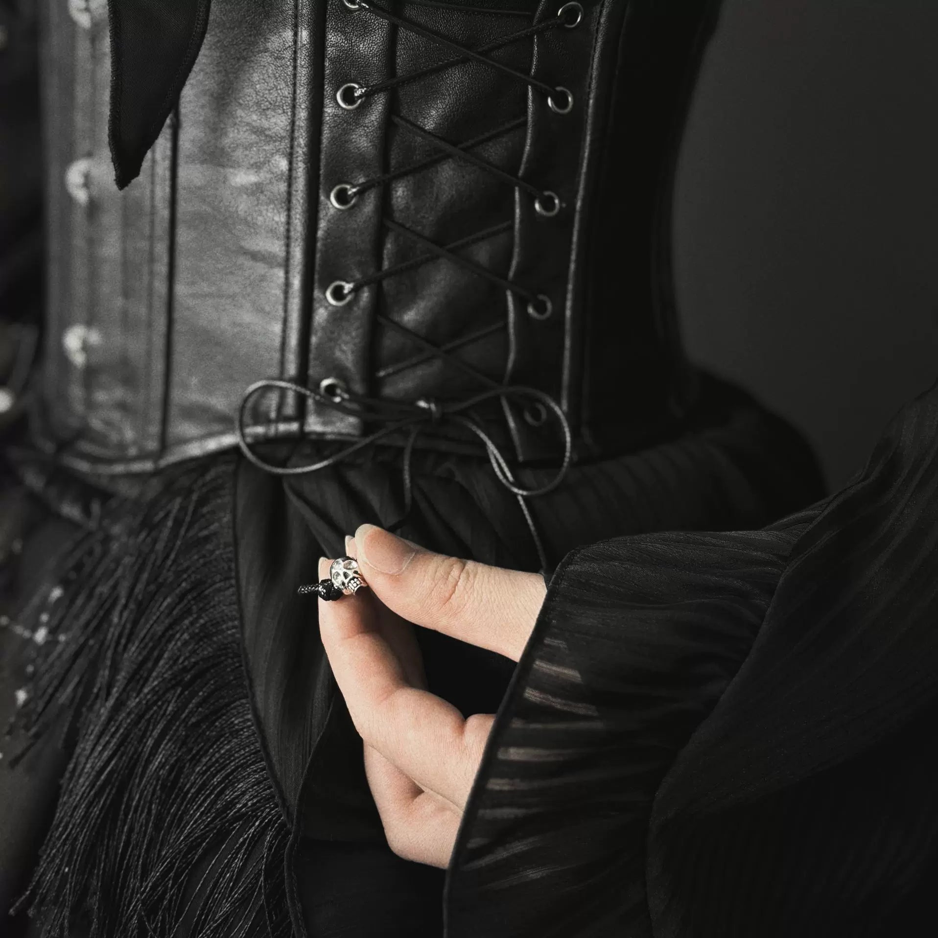 Caged Bird Hotel - Bone Theater - Gothic Lolita Waist Corset Black Slimming Corset