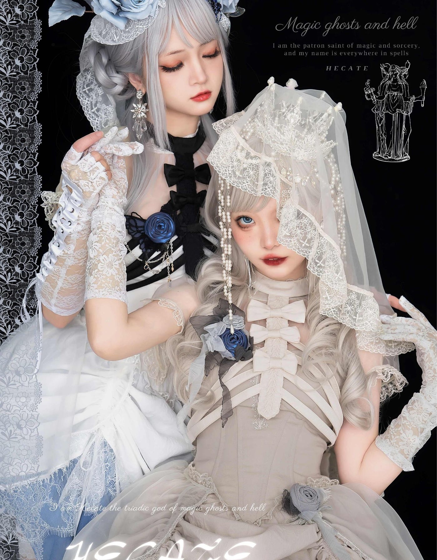 (Buyforme)Wuyuzhe~Hecate Ribs Gothic Lolita Tee JSK and Accessories   