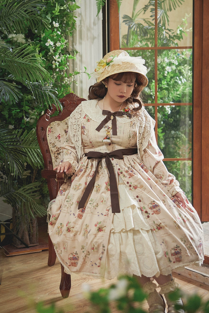 (Buyforme)Miss Point~Forest Lolita Lantern Sleeve OP Casual Dress 29482:341902
