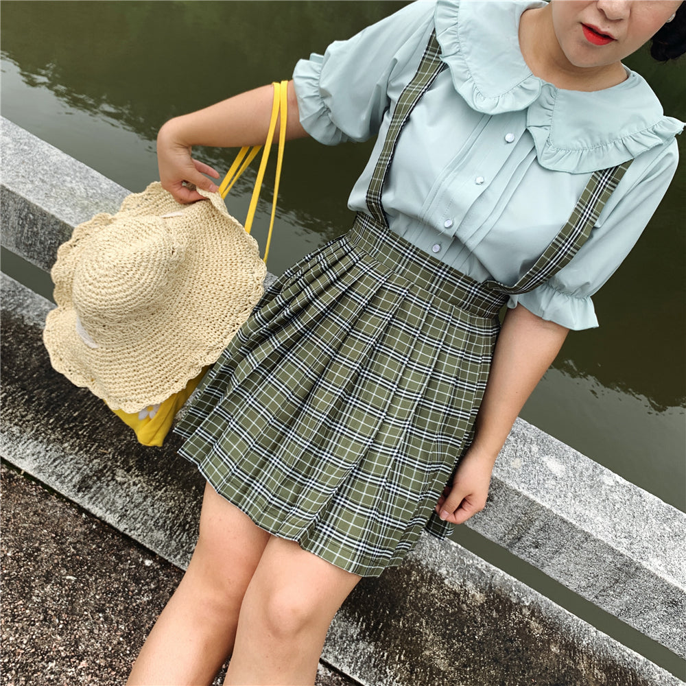 Niu Niu~Plus Size Lolita Blouse Oversized Short Sleeve Shirt