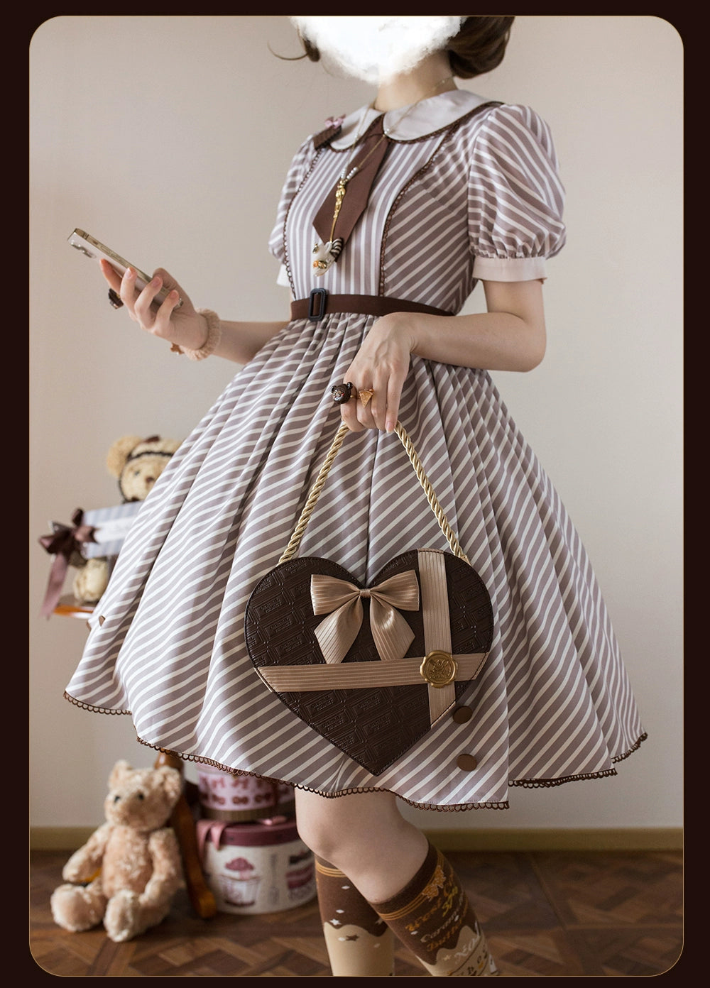 (BFM)Original Project~Vintage Lolita Handbag Chocolate Lolita Bag   