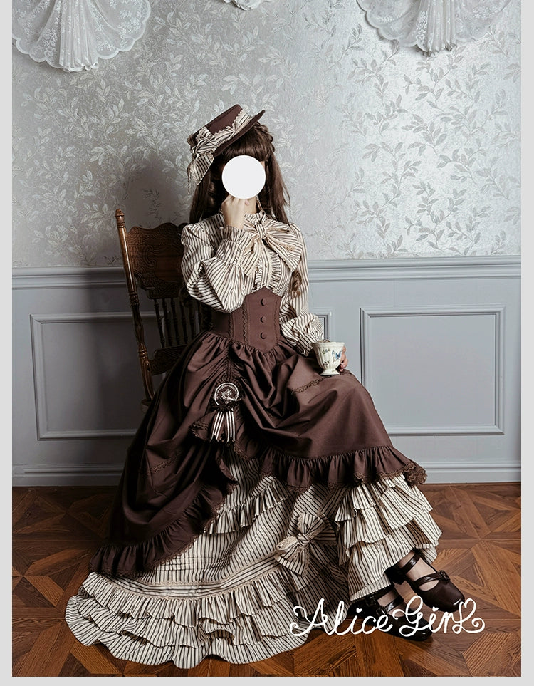 Alice Girl - Duke of Victoria - Classic Lolita Striped Blouse 44093:795167