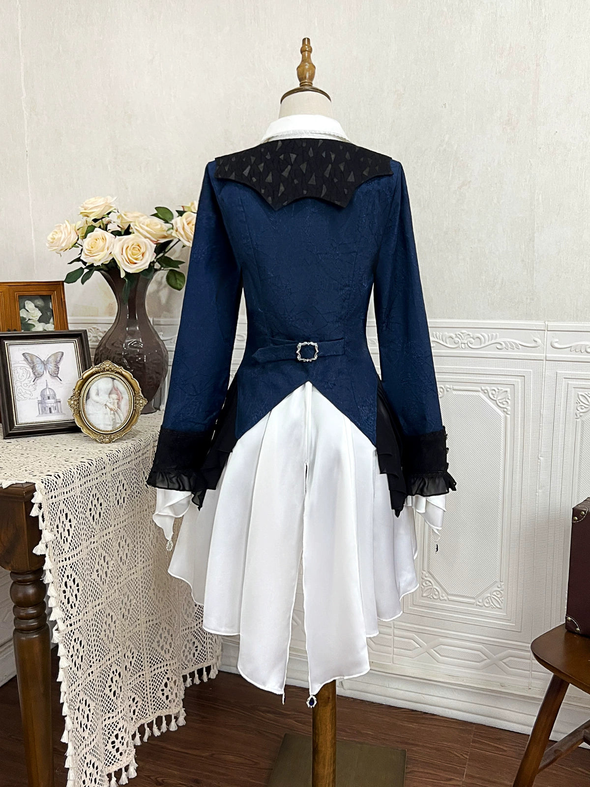 Xiongdoujiang - Chris' Son - Ouji Lolita Coat Shorts Irregular Hem Dress Set