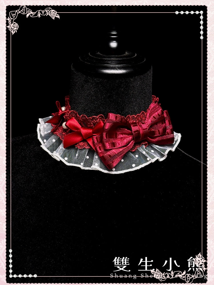 Shuang Sheng Xiao Xiong - Heart of Love - Lace Sweet Lolita Accessory Set 44308:803610