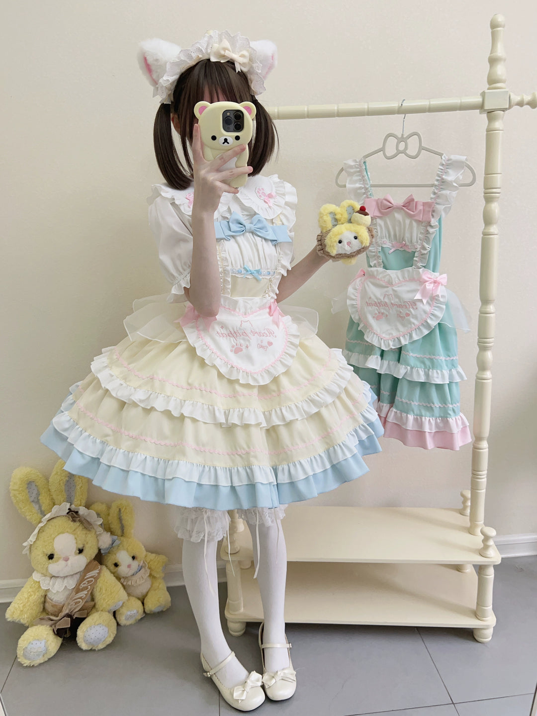 Sugar Girl~Cat Ear Tale~Sweet Lolita Jumper Dress Suspender Dress   