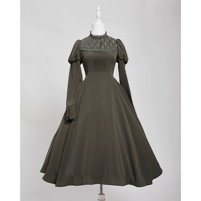 KINOKOKO~Aslan Blessings~Classic Lolita OP Seven-panel Slim Fit Dress with Cape (L M S XL XS XXL) 41988:721462