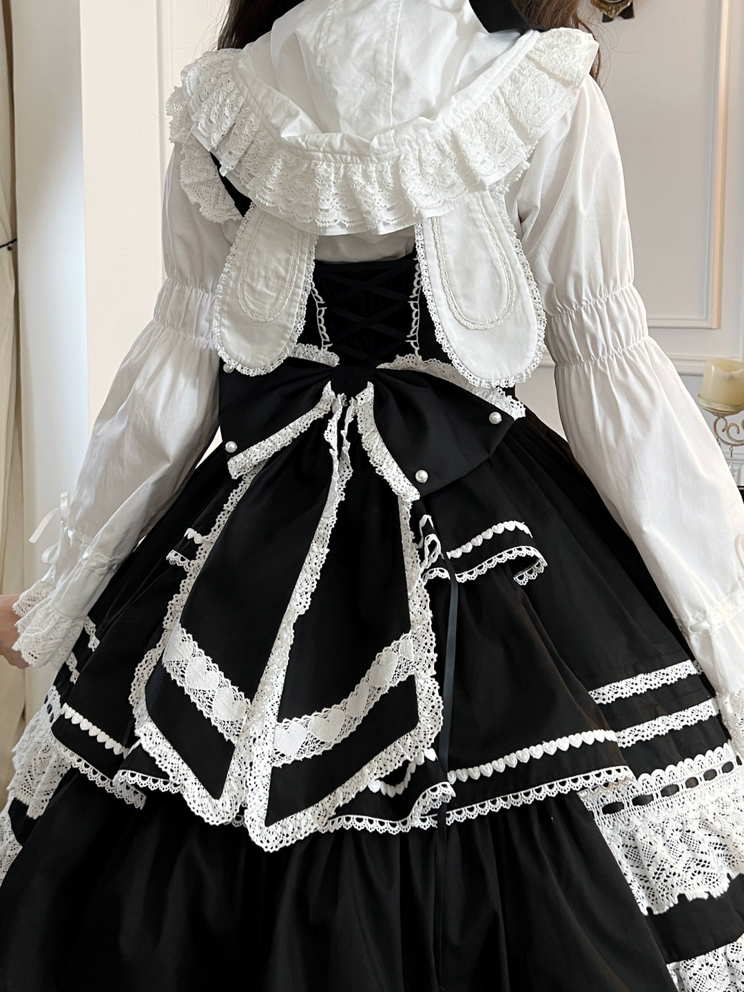 AerialCat~Layered Puffy~Old School Lolita JSK Cotton Vintage Cake Dress 41656:710320