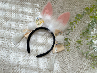 YingLuoFu~Laurel~Kawaii Han Lolita Jumper Dress Rabbit Print S rabbit ear KC 